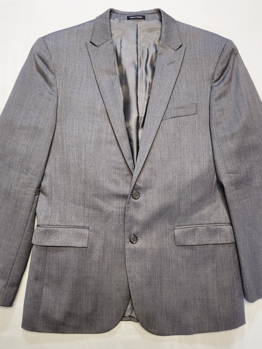 Egara Blazer Mens 42 Long Wool Slim Fit Two Button Jacket Sport Coat Sharkskin